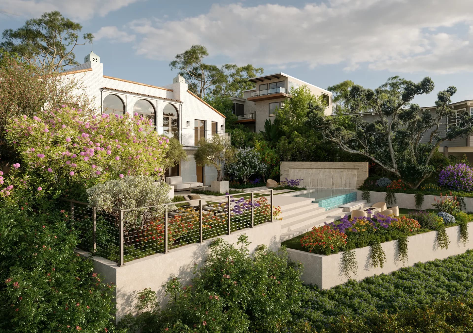 A garden above the Pacific