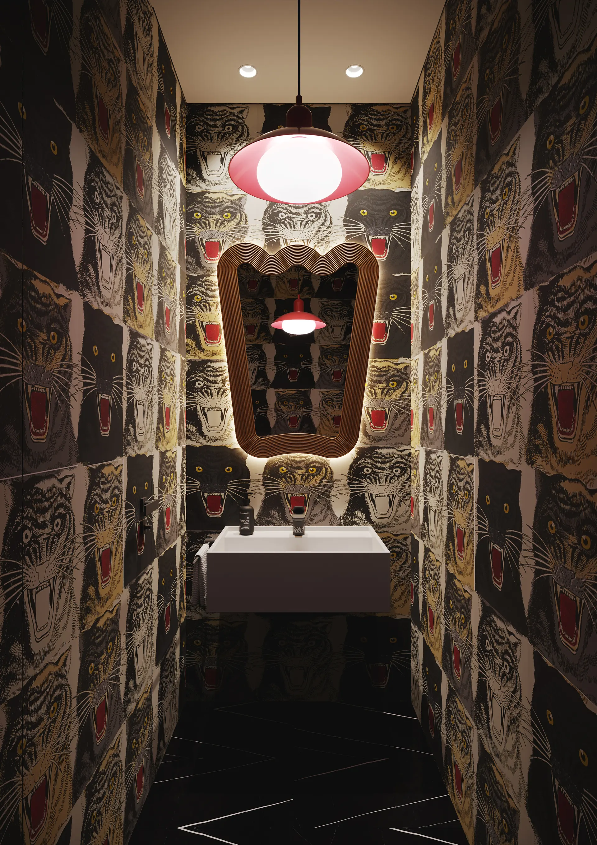 Detail, the powder room