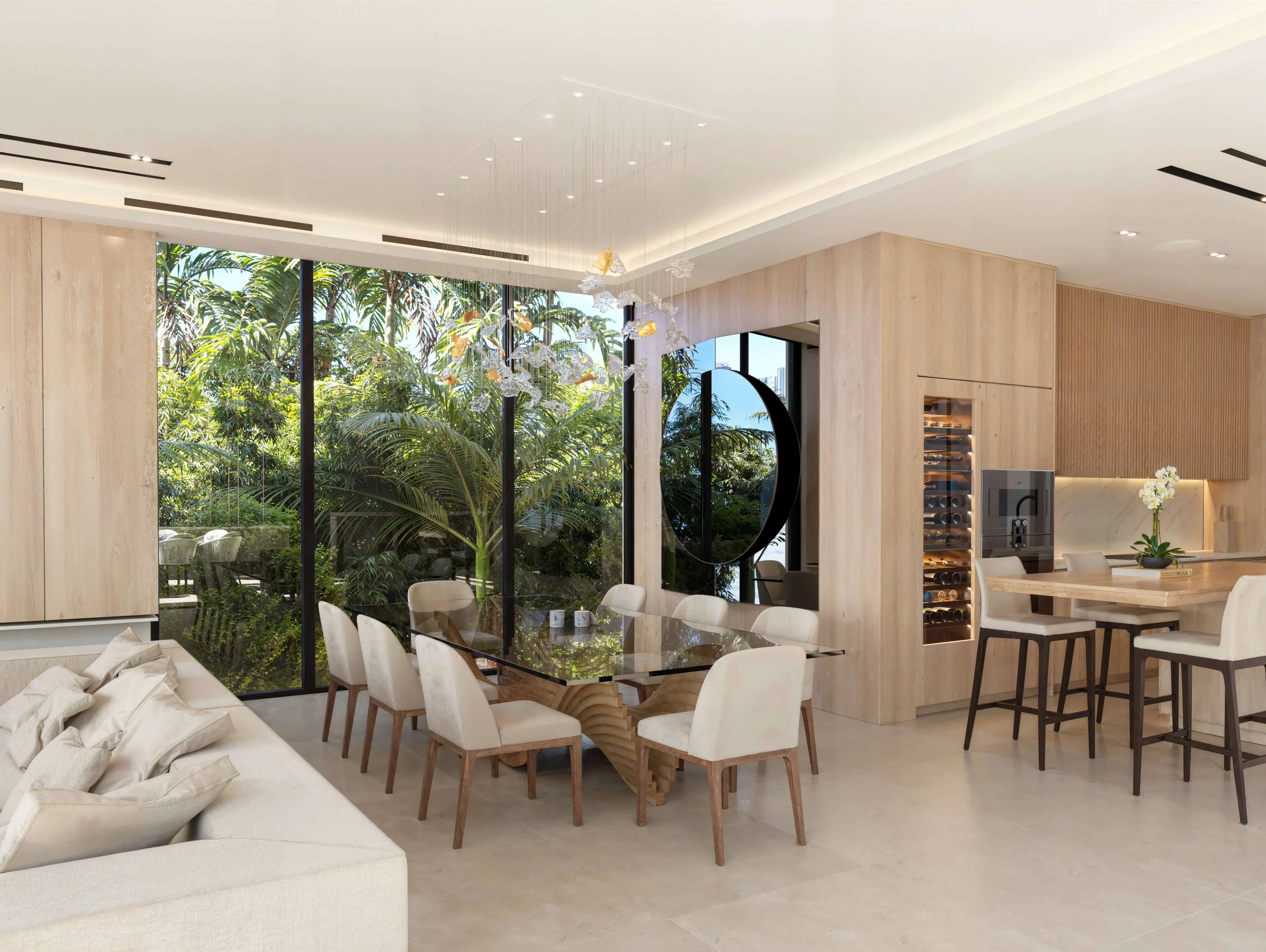 Inside, the dining room