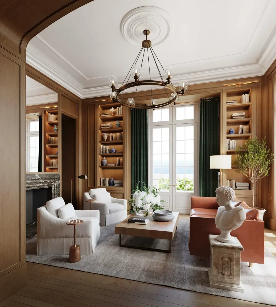 Detail, the library