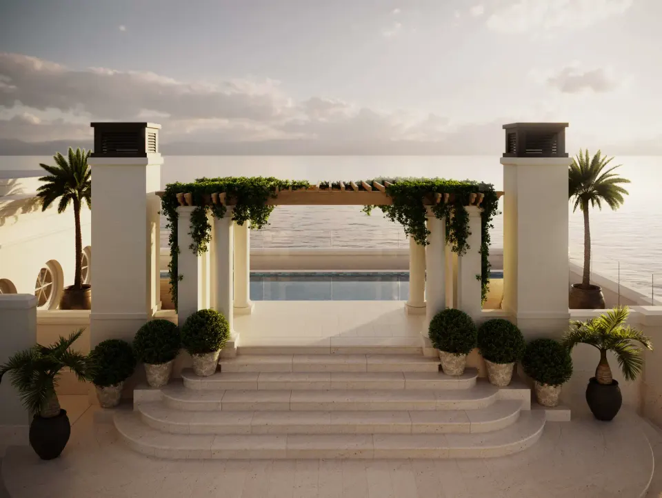 Moving through, the sea terrace